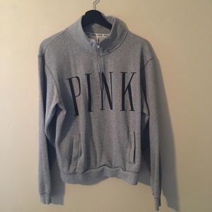 PINK half zip sweatshirt